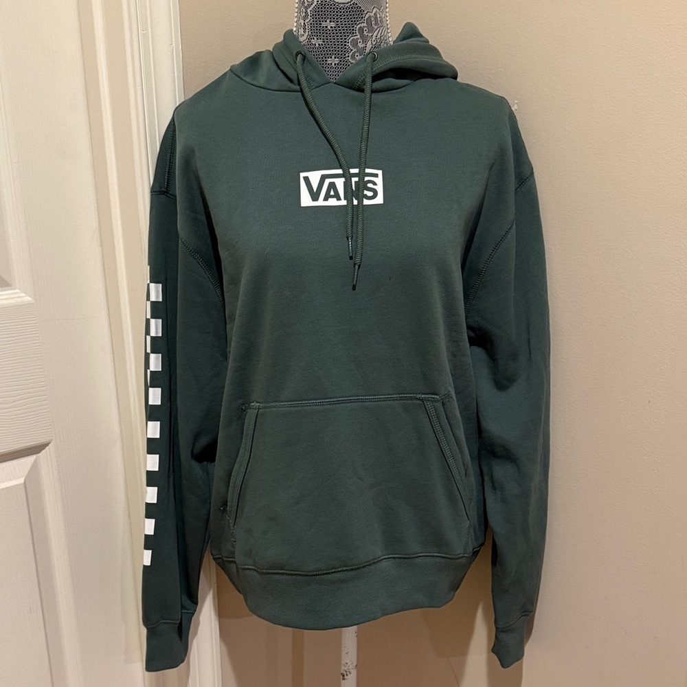 Vans versa Dark Green Hoodie with Logo size med